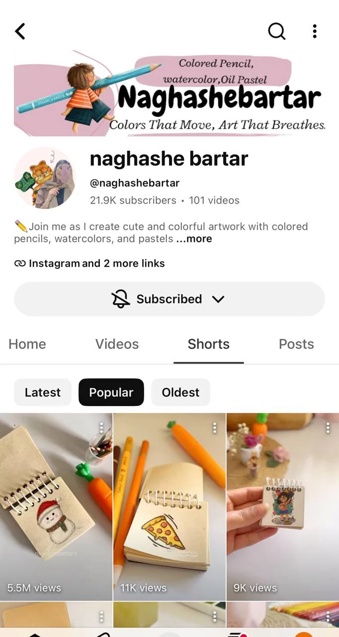 کانال یوتیوب نقاش برتر